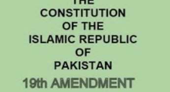 The Constitution of Pakistan 19th amendment English version